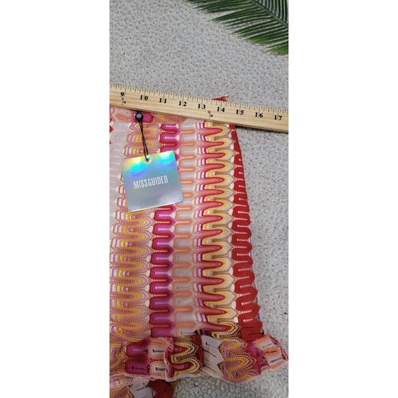 Missguided Women's Shorts Co Ord Crochet Frill Hem Multi-Color Size 8 NEW w/ Tag - Picture 10 of 15